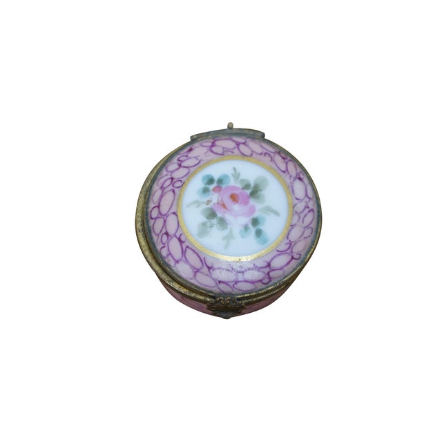 Chinese 2 Antique French Limoges & 1 Chinese Cloisonne Frog Trinket Pill Snuff Boxes For Sale - Image 3 of 16