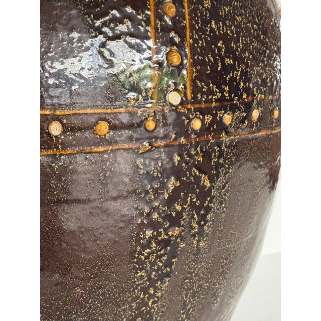 19th Century Large Glazed Ceramic Martaban Jar From Burma For Sale - Image 13 of 16