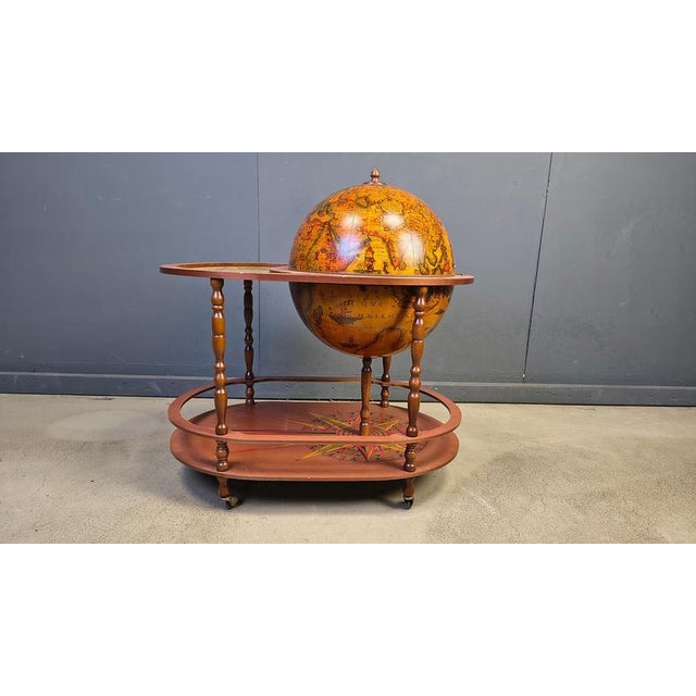 Vintage Globe Bar on Wheels, 1970s For Sale - Image 13 of 16