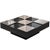 Black Italian Square Black Lacquer and Steel Coffee Table, 1970s For Sale - Image 8 of 8