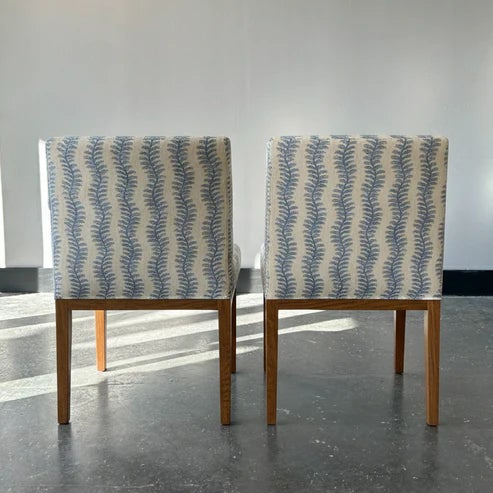 Set of 8 G P & J Baker Tetbury Stripe Dining Chairs For Sale - Image 4 of 7