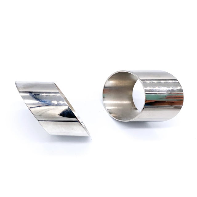 20th Century Leonard Silverplate Curved Napkin Rings- Set of 4 For Sale - Image 9 of 10