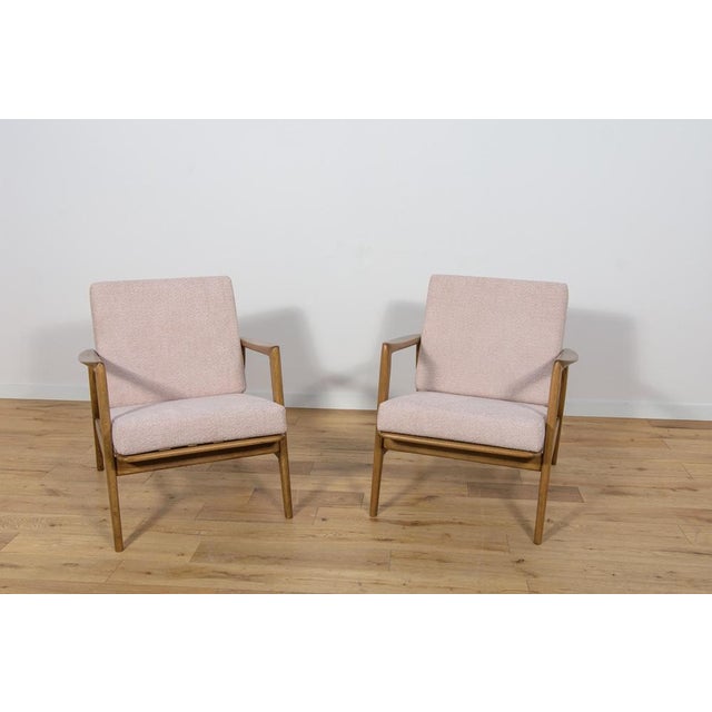 Mid-Century Modern Set of Mid-Century Model 300-139 Armchairs from Swarzędz Factory, 1960s For Sale - Image 3 of 18