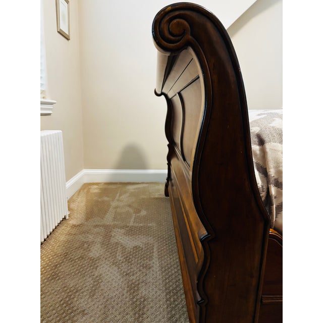 Elevate your bedroom with this queen sleigh bed from the sought-after Ethan Allen Tuscany Collection. Inspired by...
