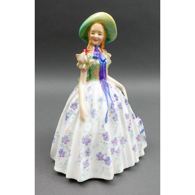 Mid 20th Century Royal Doulton England "Easter Day" Bone China Porcelain Figurine 842489 For Sale - Image 9 of 9
