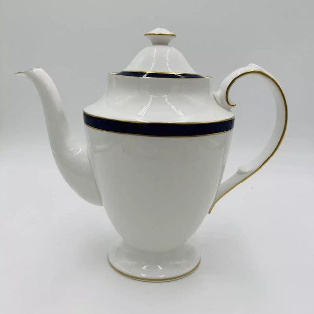 Spode 1990s Vintage MCM Spode Consul Cobalt Coffee Pot For Sale - Image 4 of 6