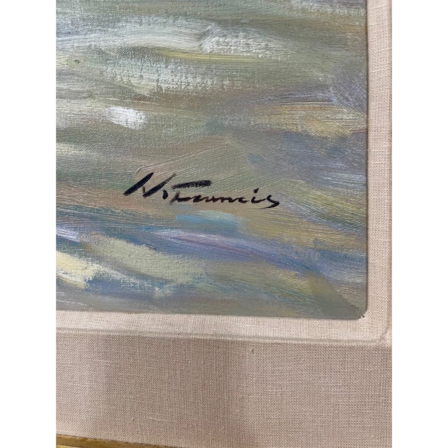 Charming Seaside Subject Oil Painting For Sale - Image 4 of 8