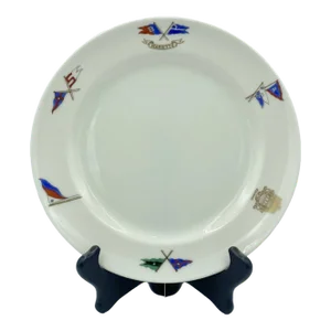 Vintage New York Yacht Club Nautical Burgee Flag Plate