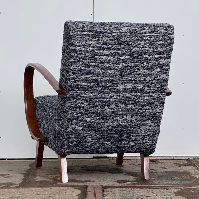 Czechoslovakian Art Deco Type C Armchairs by Jindřich Halabala for Up Závody, 1930s, Set of 2 For Sale - Image 6 of 16