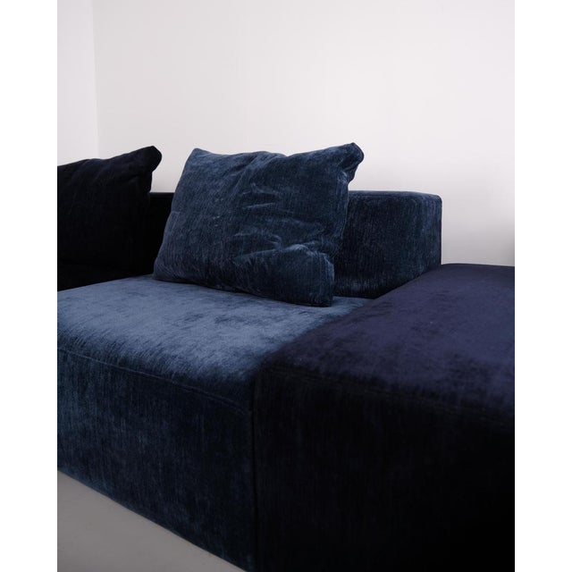 Textile Modular Sofa in Blue Fabric with Cushions from Eilersen, Set of 4 For Sale - Image 7 of 10