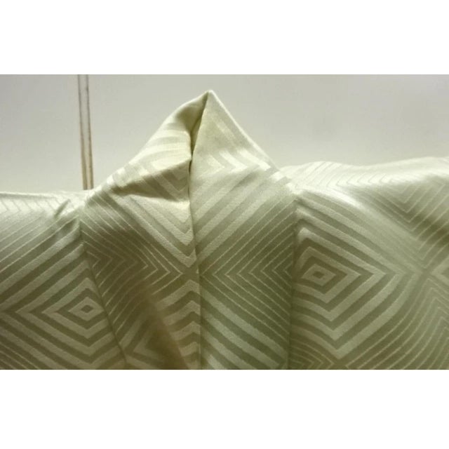 Mid Century Japanese Kimono Silk Boys Antique Hand Embroidery Navy Eagle Falcon Bird Kyoto Obi Sash Gold Foil For Sale - Image 11 of 16