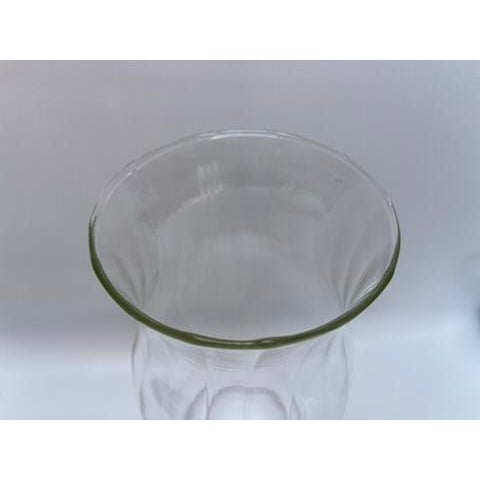 Glass Vintage Clear Ribbed Glass Hurricane For Sale - Image 7 of 9