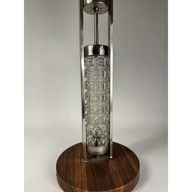 Mid 20th Century Stacked Cut Glass Lamp From West Germany For Sale - Image 9 of 10
