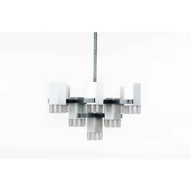 Chandelier by Gaetano Sciolari, 1970s For Sale - Image 11 of 11
