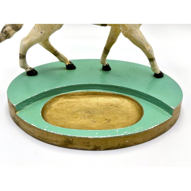 Art Deco Aluminium Desk Tray with Horse Figure, 1930s For Sale - Image 9 of 14