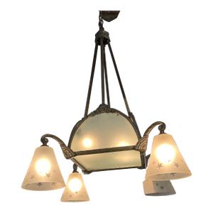 Mid 20th Century Art Deco Chandelier
