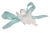 Vintage Pate De Verre French crystal glass two inch ornament with a highly detailed cherub in flight accented by Daum...