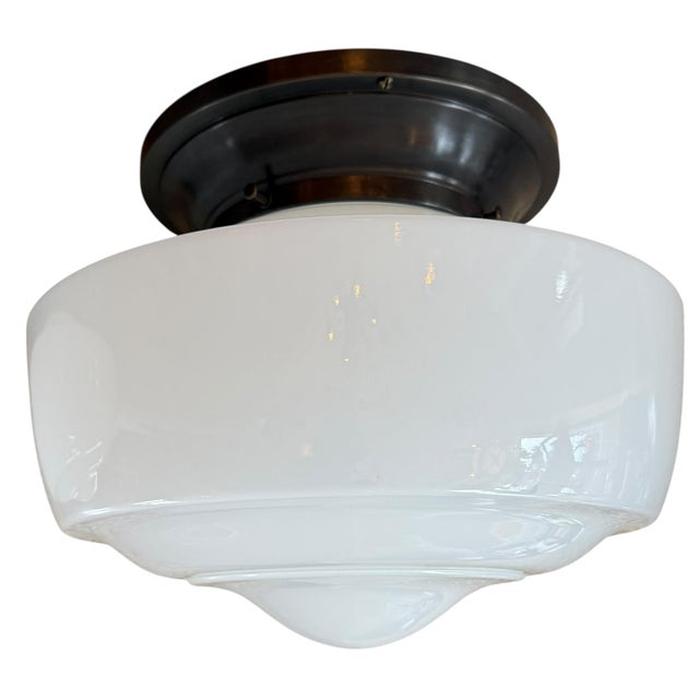 Mid-Century Modern Vintage Large Flushmount Lights - a Pair For Sale - Image 3 of 6