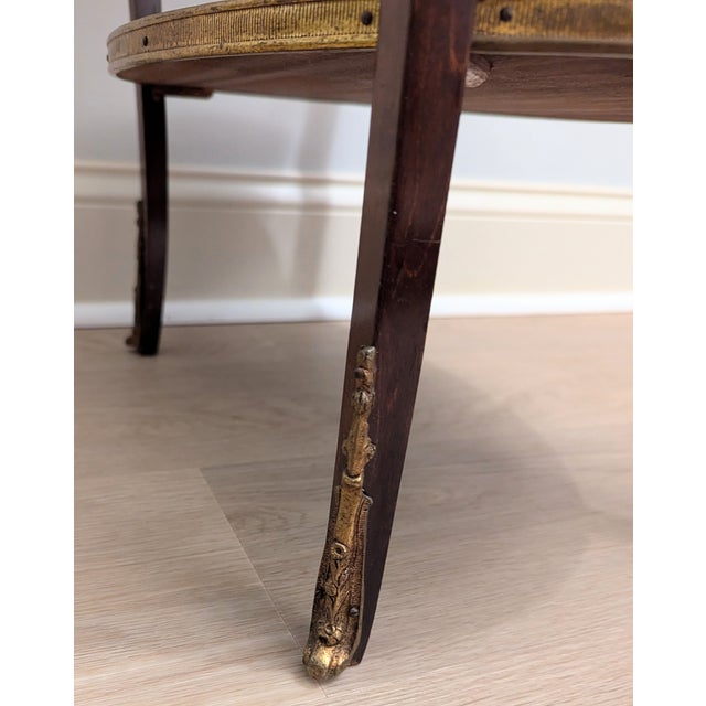 Vintage French Louis XV Style Table With Parquetry & Ormolu For Sale - Image 9 of 15