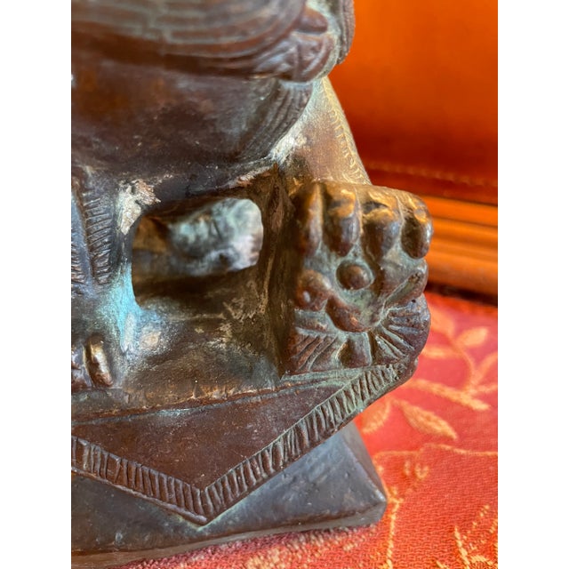 1990s Vintage Chinese Guardian Lions (Foo Dogs)- a Pair For Sale - Image 5 of 5