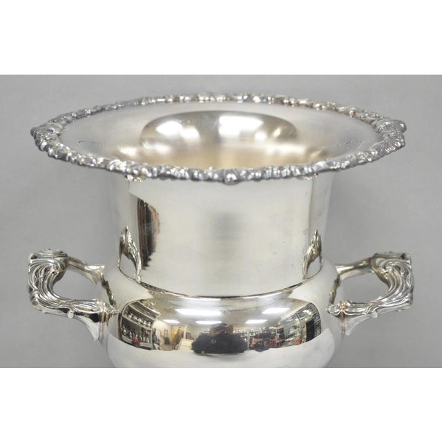 Vintage Sheridan Silver Plated Trophy Cup Urn Champagne Chiller Ice Bucket For Sale - Image 4 of 16