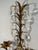 Vintage Mid Century 19" Italian Gilded Tole and Crystals Candle Sconces - A Pair For Sale - Image 6 of 18