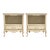 Vintage Mid-Century Rhone Off-White (Cream) & Gold French Provincial 1 Drawer Nightstands - A Pair For Sale