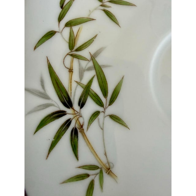Japanese 1960s Wentworth China “Bamboo” Japanese Porcelain Dinnerware Set With Platinum Trim – 44 Pieces For Sale - Image 3 of 12