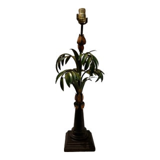 Tole Palm Tree Style Lamp For Sale