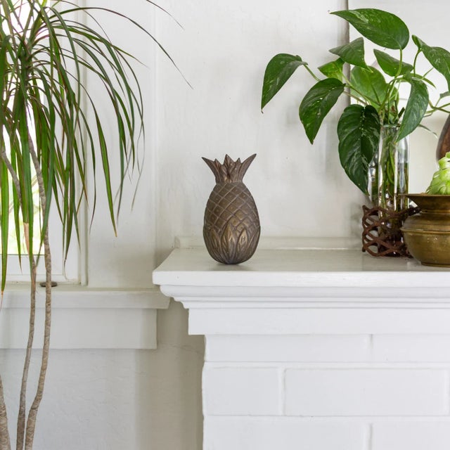 Mid 20th Century Vintage Brass Pineapple Door Knocker For Sale - Image 5 of 6