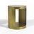 This handsome custom fabricated side table of steel with a bronze colored finish has a wonderful minimalist design and...