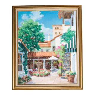 Late 20th Century Palm Beach Florida by Ronni Pastorini | Framed Oil Painting For Sale