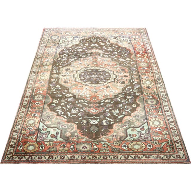 1960s 1960s Turkish Oushak Rug For Sale - Image 5 of 7