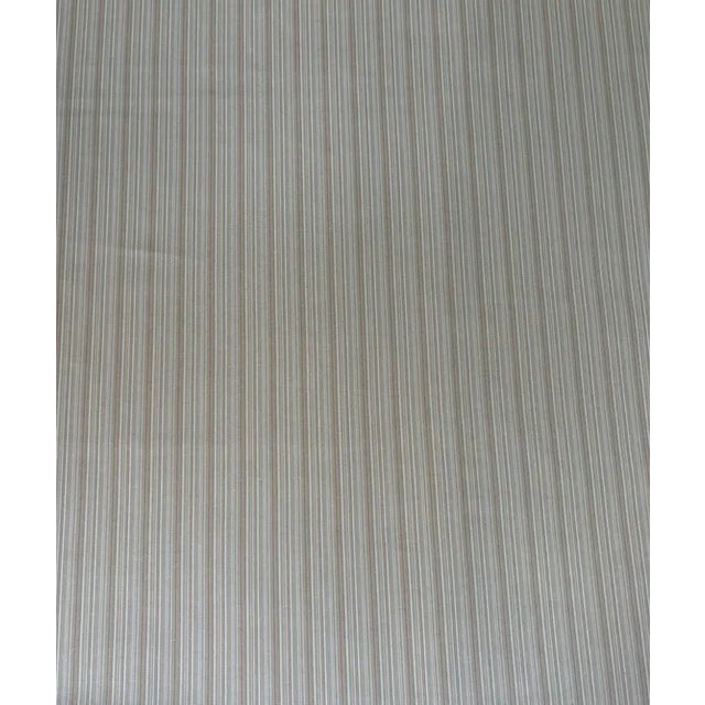 13 1/2 Plus Yards of Designer Tan and White Fabric For Sale