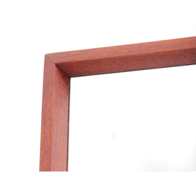 Scandinavian Teak Wall Mirror by Johannes Andersen, 1960s For Sale - Image 3 of 5