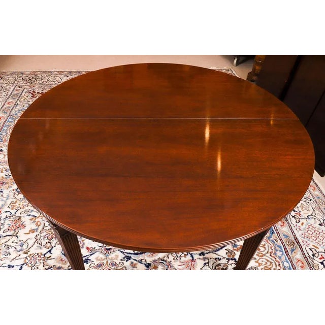 Brown Antique Victorian Extending Dining Table and Swagback Chairs, 1890s, Set of 9 For Sale - Image 8 of 18