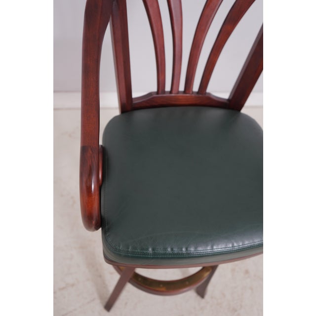 Set of 5 Mikhail Darafeev Mahogany Bar Stools For Sale - Image 12 of 18