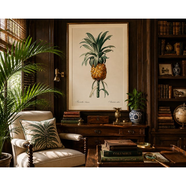 Not Yet Made - Made To Order Vintage Pineapple Illustration, Botanical Art Print Reproduction, 32" X 48" For Sale - Image 5 of 10