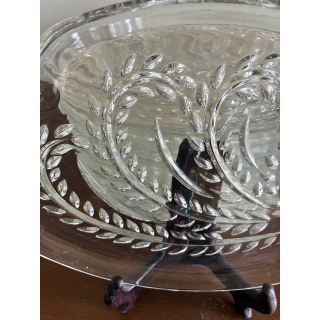 Federal Glass Mid 20th Century Federal Glass Company Homestead Pressed Glass Plates – Set of 14 For Sale - Image 4 of 8