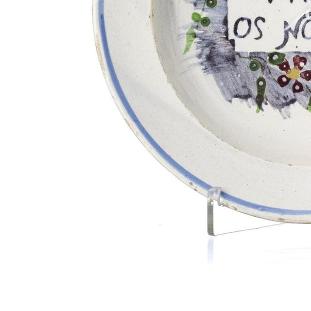 Mid-20th Century Earthenware Talking Plate For Sale - Image 3 of 6