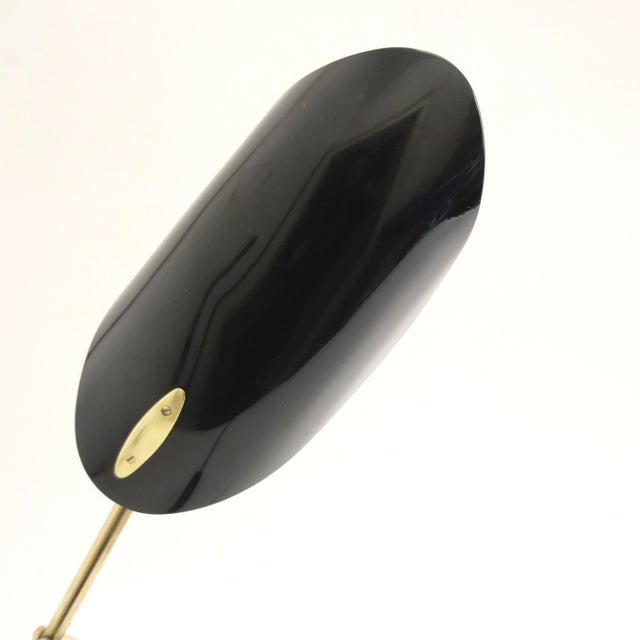 Black Tripod Table Lamp in Brass from WKR, 1950s For Sale - Image 6 of 11