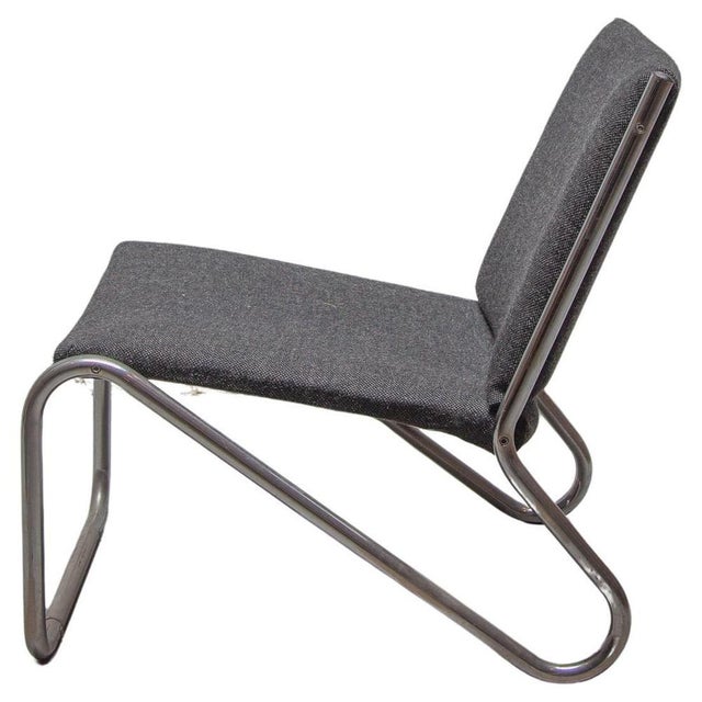 Vintage Chrome Tubular Steel Lounge Chair, 1964 For Sale - Image 10 of 10