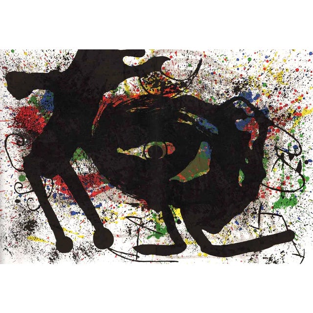 1973 Joan Miro Original Lithograph Sobreteixims 2 For Sale