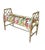 Wood Vintage Faux Bamboo Upholstered Bench, Hollywood Regency, Mid 20th Century For Sale - Image 7 of 12
