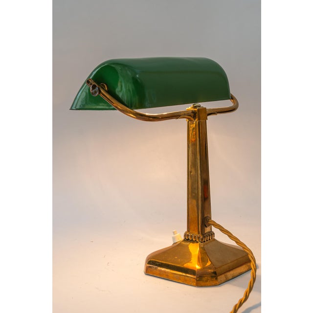 Art Deco Table Lamp in Enameled Shade, Vienna, 1920s For Sale - Image 13 of 18