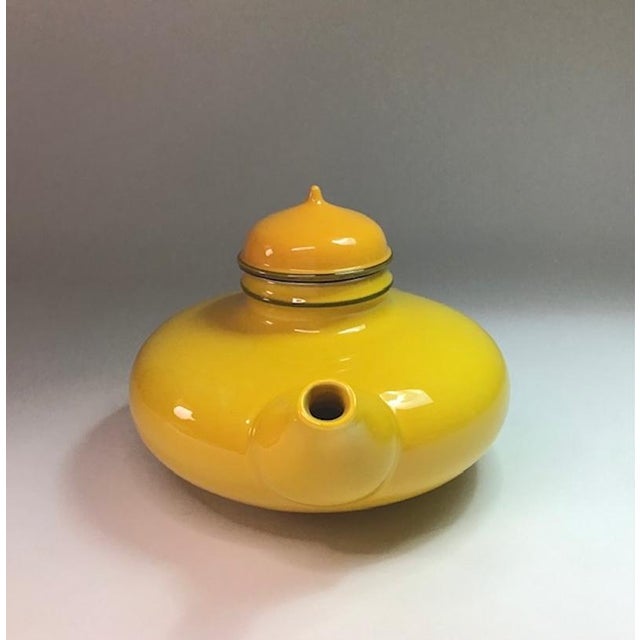 Rörstrand Yellow Ceramic Teapot by Inger Persson for Rörstrand, 1960s For Sale - Image 4 of 11