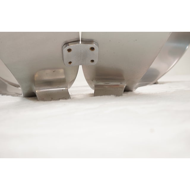 Tan Aluminum Diamond Coffee Table attributed to Knut Hesterberg for Ronald Schmitt, 1960s For Sale - Image 8 of 12