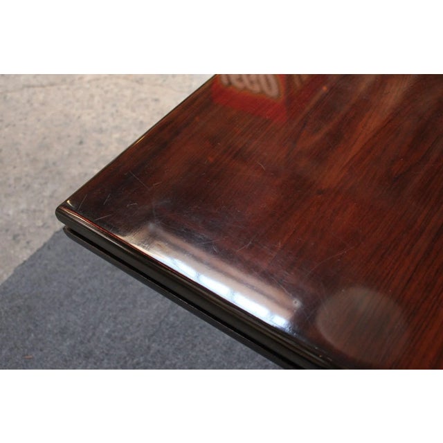 Large Italian Rosewood and Leather Conference Table/Desk by Hans Von Klier For Sale - Image 12 of 13