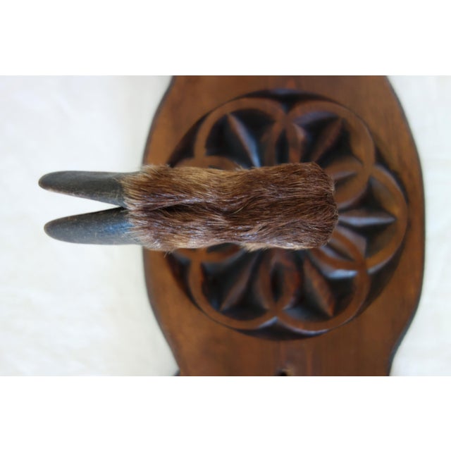 Vintage Wall-Mounted Coat Rack with Deer Hooves, 1960s For Sale - Image 10 of 12