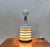 Scandinavian Sculptural Table Lamp in Slatted Metal with Illuminated Base, Denmark, 1960s For Sale - Image 6 of 18